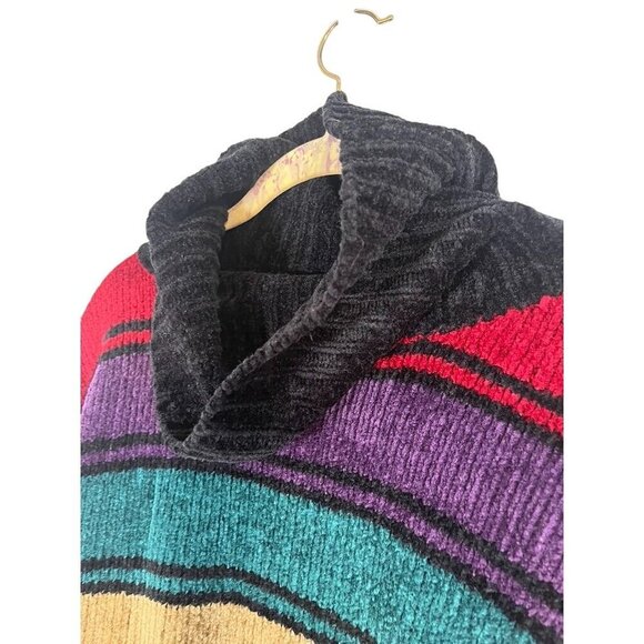 Retro Knit Striped Sweater L Red Academia Preppy Grunge Classic Preppy Chic 80s - Picture 5 of 8